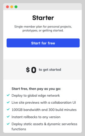 Netlify Free Plan