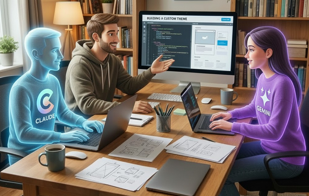 Building a Custom Theme with My Buddies: Claude & Gemini