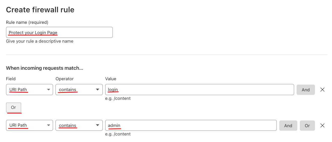 Protect Login Page - CloudFlare (5-1)