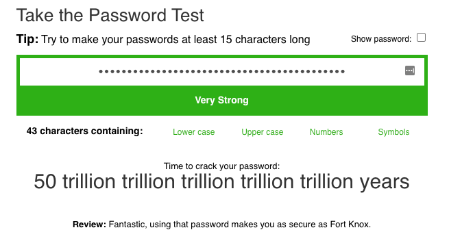 Strong Password