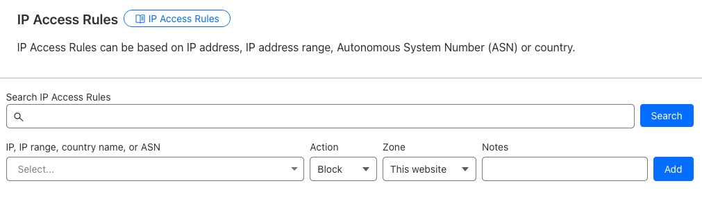 Block ASN For all Websites